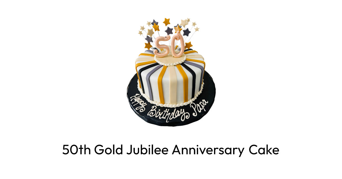 50th Gold Jubilee Anniversary Cake | Rashmi's Bakery