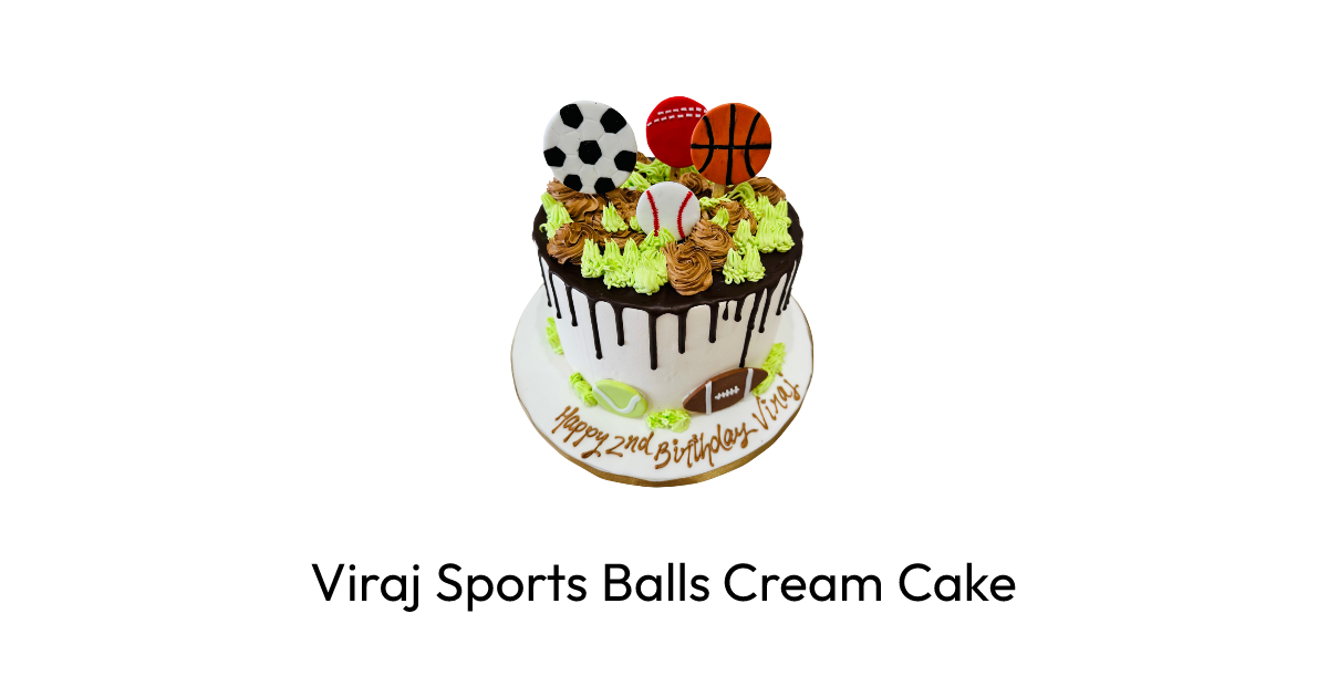 Viraj Sports Balls Cream Cake | Rashmi's Bakery